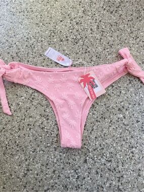 Pink Palm Puff Swim Bottoms